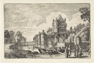 Krajina s Amsterdam Gate v Haarlemu Krajiny (název série) Amenissimae aliquot requculae (název série)