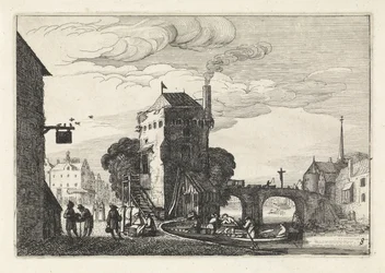Panoráma města s mostem přes řeku Krajiny (název série) Amenissimae aliquot requculae (název série)