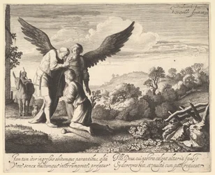 Tobiáš požehnaný slepým Tobitem, 1620-41.