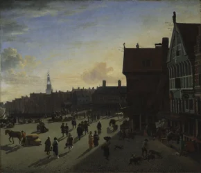 Dam a Damrak, Amsterdam, kolem 1663