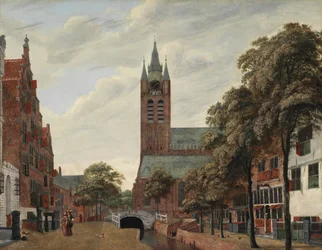 Pohled na kanál Oude Delft, Delft, c.1660