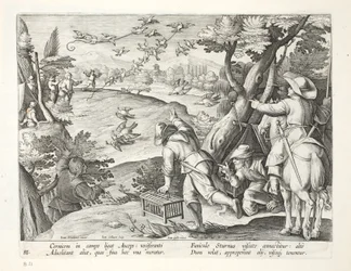 Fowlers catching Crows, ilustrace z 