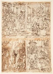 Osm scén ze života San Giovanni Gualberto (recto a verso)