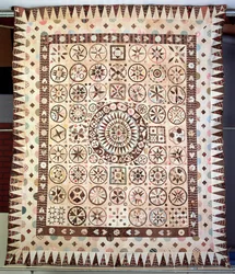 Patchworkový přehoz, Irsko, 1850-60 (textil)