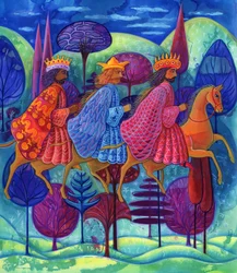 Vánoce tří králů, 2004, (tuš a kvaš)