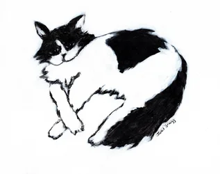 Thomas Lounging II, cca 2019 (kombinovaná technika na papíře)