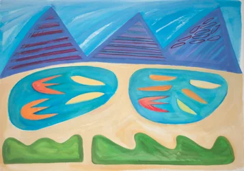 Landscape Within, 2015 (akvarel a kvaš na papíře)