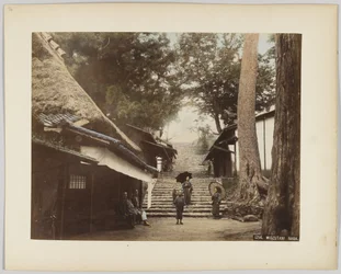 Midzutani, Nara, Japonsko (ručně kolorovaná černobílá fotografie)