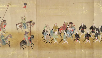 Šesté korejské velvyslanectví v Japonsku v Meireki 1 v době nástupnictví Tokugawa Ietsunas v roce 1651, pravděpodobně Kano Masunobu (1625-94) (svitek) (detail)