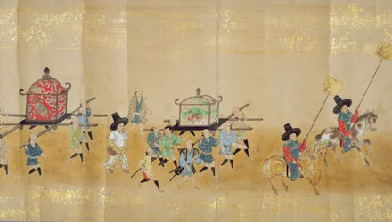 Šesté korejské velvyslanectví v Japonsku v Meireki 1 v době nástupnictví Tokugawa Ietsunas v roce 1651, pravděpodobně Kano Masunobu (1625-94) (svitek) (detail) (viz také 79774 & 120822)