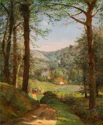 Luccombe Chine, ostrov Wight 1861 (olej na plátně)