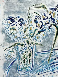 Fleur De Sel No. 02 Blue Carmel Monotyp, 2021 (olej na papíře)