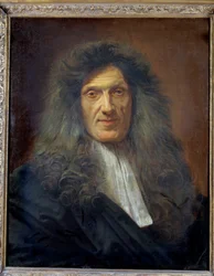 Portrét lékaře Ludvíka XIV., Raymonda Finota (1636-1709) Obraz Jean Baptiste Jouvenet (1644-1717) 1704. Rozměr 0,73 x 0,59 m Muzeum Louvre, Paříž