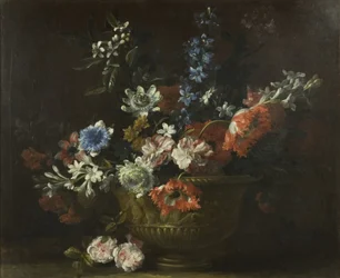 Flower Piece, cca 1690 (olej na plátně)