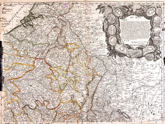 Jižní Nizozemsko, Belgie, Francie (Region: (Francie: Nord-Pas-de-Calais, Pikardie, Île-de-France, východní Centre, severní Burgundsko, severní Fanche-Comté, Champagne-Ardenne, Lotrinsko, Alsasko), Švýcarsko (kanton: Jura, Basel-Stadt, Basel-Lapd, Solothurn