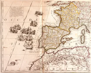 Španělsko, Francie (s Korsikou), Belgie, Německo (stát: (Německo: Severní Porýní-Vestfálsko, jižní Dolní Sasko, jižní Sasko-Anhaltsko, Hesensko, Durynsko, Sasko, Porýní-Falc, Sársko, Bádensko-Württembersko, Bavorsko), Lucembursko, Rakousko, Švýcarsko, Itál