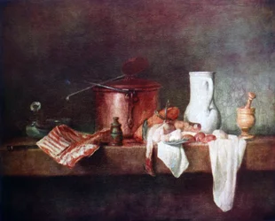 Kuchyňské zátiší 1735 od Jean-Baptiste-Siméon Chardin