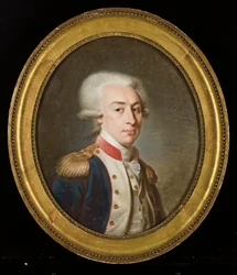 Portrét markýze de La Fayette (pastel na papíře)