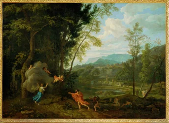Jupiter a Io (malba na plátně)