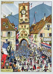 Vstup francouzských jednotek do Ribeauville v Alsasku