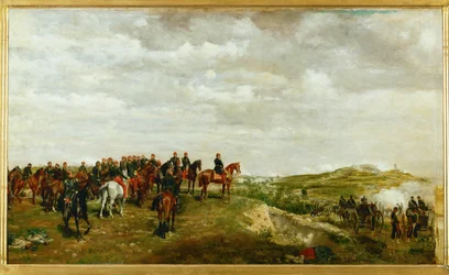 Napoleon III. v bitvě u Solferina (olej na plátně)