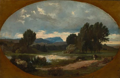Krajina s jezdcem na bílém koni, 1846.