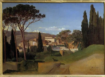 Pohled na římskou vilu Obraz od Achilles J. Benouville (1815-1891) 1844 Ne. 0,51 x 0,72 m Paříž, musee d