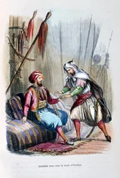 Abdullah přijat ve stanu Ibrahima Paši, 1818, c1847
