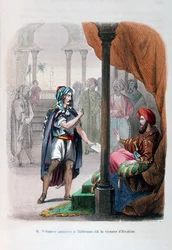 M Vaissière oznamuje vítězství Ibrahima Paši Mehmet Ali, 1818, 1847