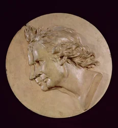 Medailon zobrazující Josepha (1740-1810) a Etienna Montgolfiera (1745-99)