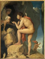 Oidipus vysvětluje hádanku Sfingy, 1808, 1,89 x 1,44 m