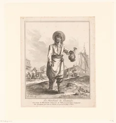 Prodejce limonád Le Marchand de Lemonade (název na objektu) Obchodníci a pouliční prodavači z Petrohradu a Moskvy (název série) Premiere Suite de Cris et Divers Marchands de Petersbourg et de Moscou (název série)