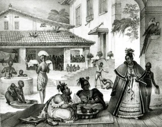Interiér domu Cigganos, z knihy "Pictoresque et Historique au Bresil".
