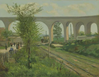 Akvadukt Arcueil na železničním přejezdu Sceaux, 1874