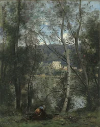A Woman Gathering Fagots ve Ville-dAvray, ca. 1871-74.