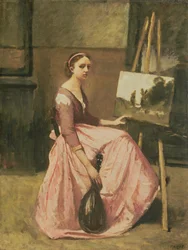Corotovo studio, kolem roku 1860