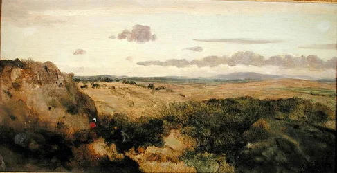 Horská krajina, kolem 1855-60 (olej na plátně)
