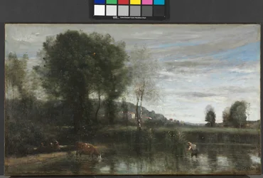 Rybník ve Ville-d"Avray, pozdní 1860