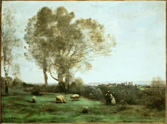 Scéna Pastorale (malba na plátně)