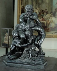 Ugolinský tyran z Pisy. Ilustrace pekla v „Božské komedii“ od Danteho. Bronzová socha od Jean Baptiste (Jean-Baptiste) Carpeaux (1827-1875)