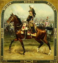Generál d"Hautpoul na koni, 1912