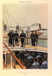 Typy a uniformy francouzské armády kapitána Julese Richarda, ilustrované Edouardem Detaillem (1848-1912): Marine: Revue d