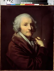""Autoportrét"" (Autoportrét) Malba Jean Baptiste Greuze (1725-1805) kolem roku 1780 Rozměr 55,5x46 cm Muzeum Ermitáže v Petrohradě