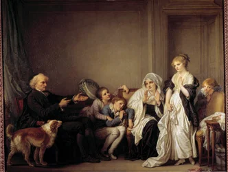 Lék a mladá vdova Obraz Jean Baptiste Greuze (1725-1805) 18. stol.