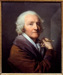 Autoportrét Age Painting od Jean Baptiste Greuze (1725-1805) 1804 Sun. 0,52x0,45 m Marseille, Muzeum výtvarných umění - Autoportrét jako starý muž. Obraz Jean-Baptiste Greuze (1725-1805)