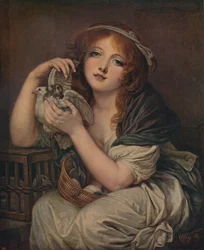Žena s holubicemi, 1799-1800, c1915