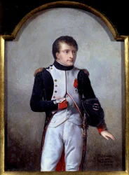 Portrét Napoleona Bonaparte (1769-1821), první konzul v roce 1802 Obraz Jean Baptiste Isabey (1767-1855) 1841, olej na slonovině