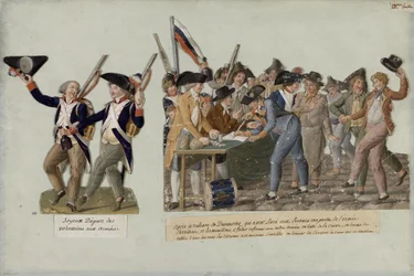 Odchod dobrovolníků do revolučních armád, c. 1793.
