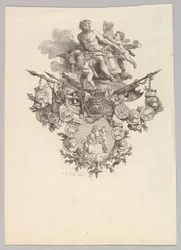 Viněta s Héfaistem a Puttim, 1779.