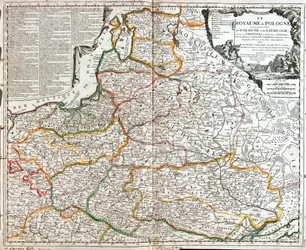 Mapa Polska a Litvy (rytina